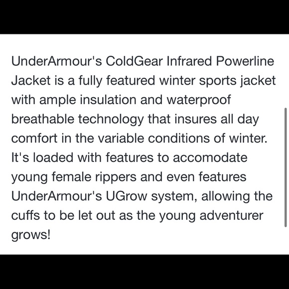 Under Armour YXL, Coldgear, Infrared, Powerline, Winter Jacket. Mint Green. - Picture 9 of 14